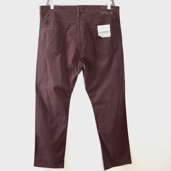 AG Adriano Goldschmied The Everett‎ Slim Straight Sueded Stretch Sateen Pant 38 - Picture 1 of 14